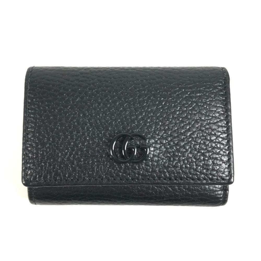 GUCCI 644407 Logo GG Marmont Compact Wallet Tri-fold Leather for Men and Wome...
